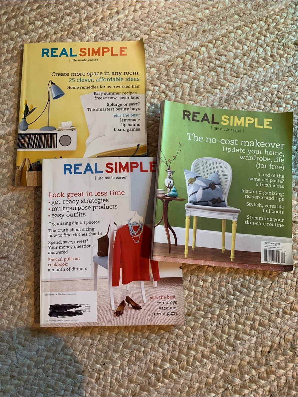 Vintage Real Simple Magazine Bundle - Small Spaces, Decorating, Organizing